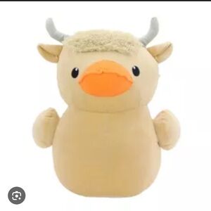 Plush Duck Soft Toy - Beige with Orange Beak